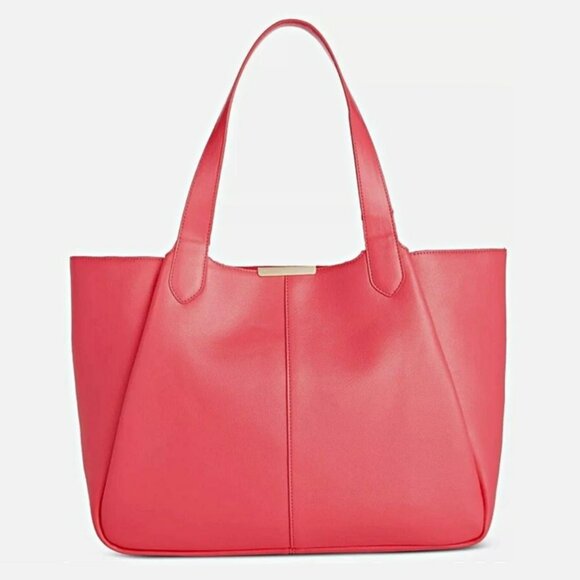 On 34th Azriell Extra-Large Tote Peony Coral, Created for Macy's (MSRP $130) - Picture 1 of 10